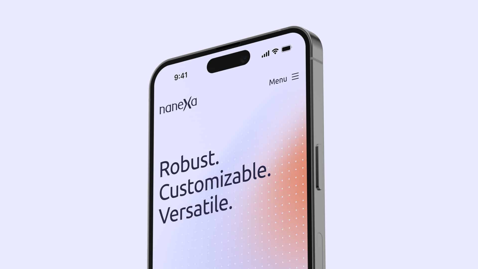 Nanexa iPhone mockup